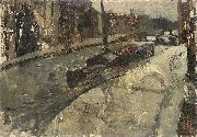 George Hendrik Breitner The Prinsengracht at the Lauriergracht, Amsterdam oil on canvas